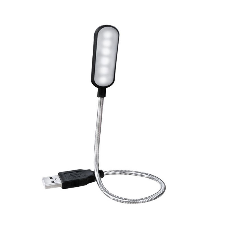 Desk Setup Laptop - Mini 4-LED-boeklamp Draagbare USB-leesnachtlamp Wit/warme kleur