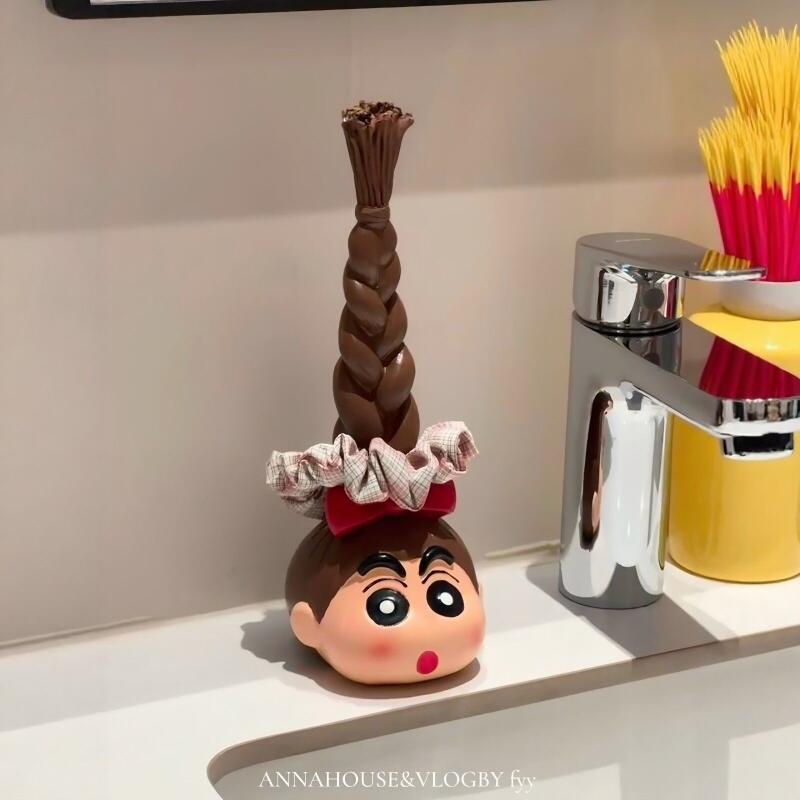 Desk Setup Organization - Kawaii Crayon Shin Chan Lange Vlecht