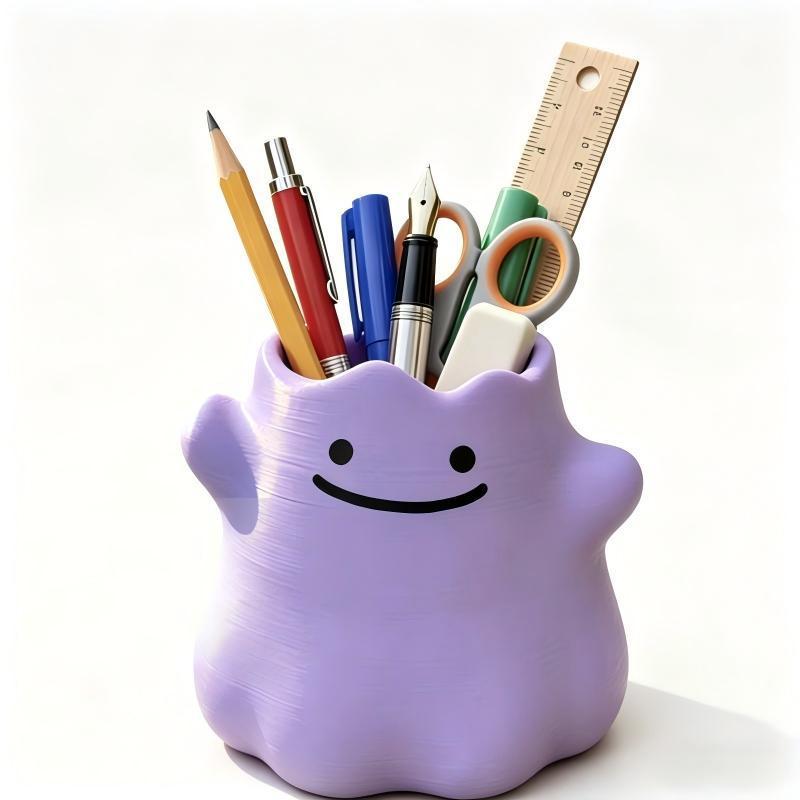 Desk Setup Organization - Pokemon Ditto Penhouder Creatieve Opbergdoos Bureaudecoratie