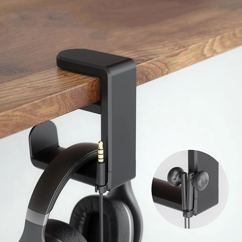 Desk Setup Organization - Universele Desktop 360 ° Draaibare hoofdtelefoonstandaard