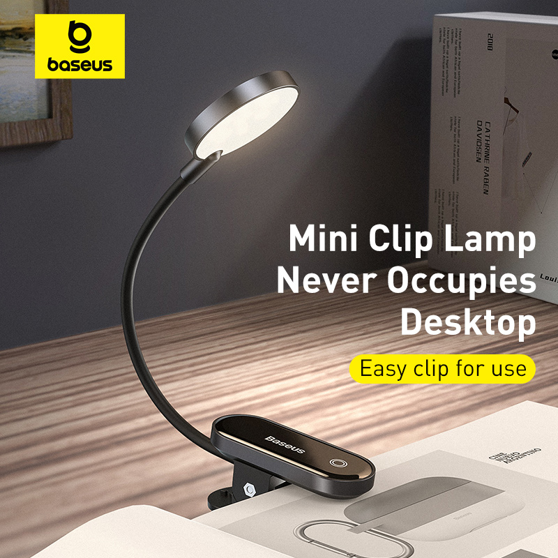 Desk Setup Laptop - Baseus Draagbare Bureaulamp LED Mini Clip