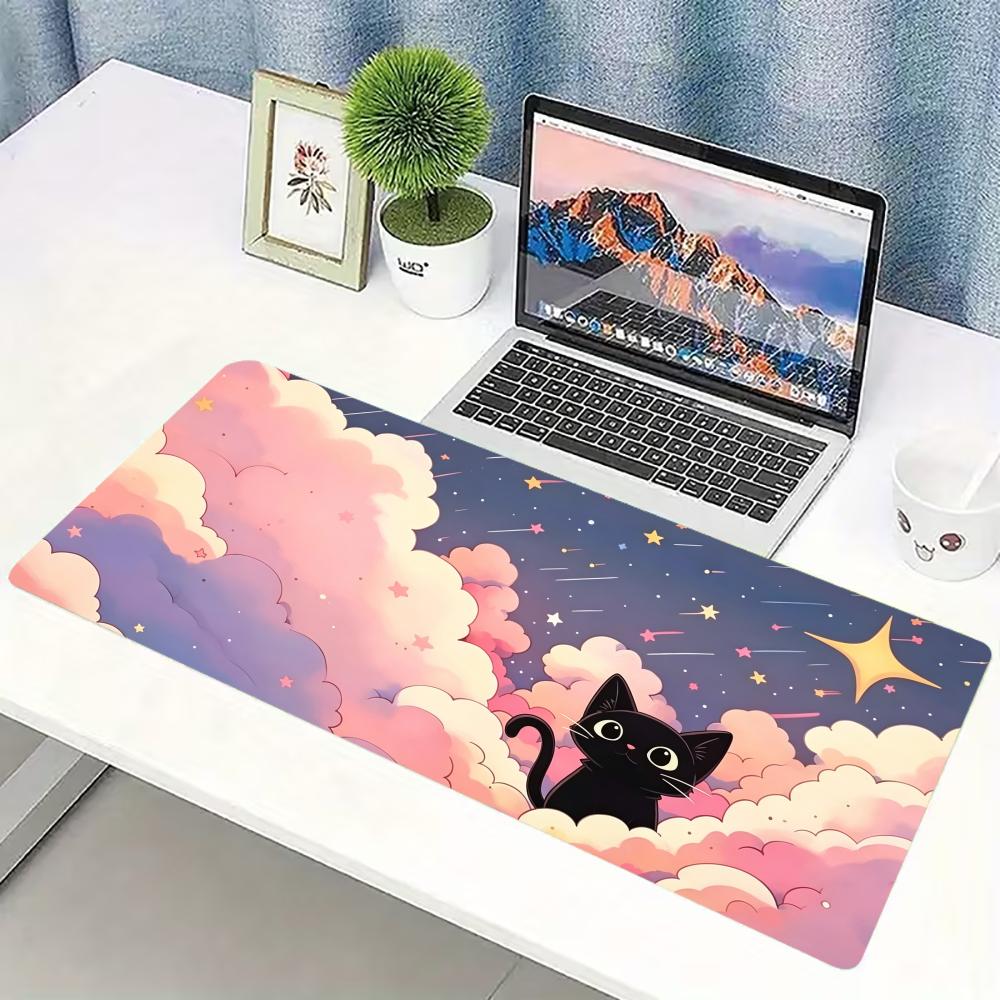 Desk Setup Pegboard - Pastel Cloud Star Cartoon Animal Gaming-muismat