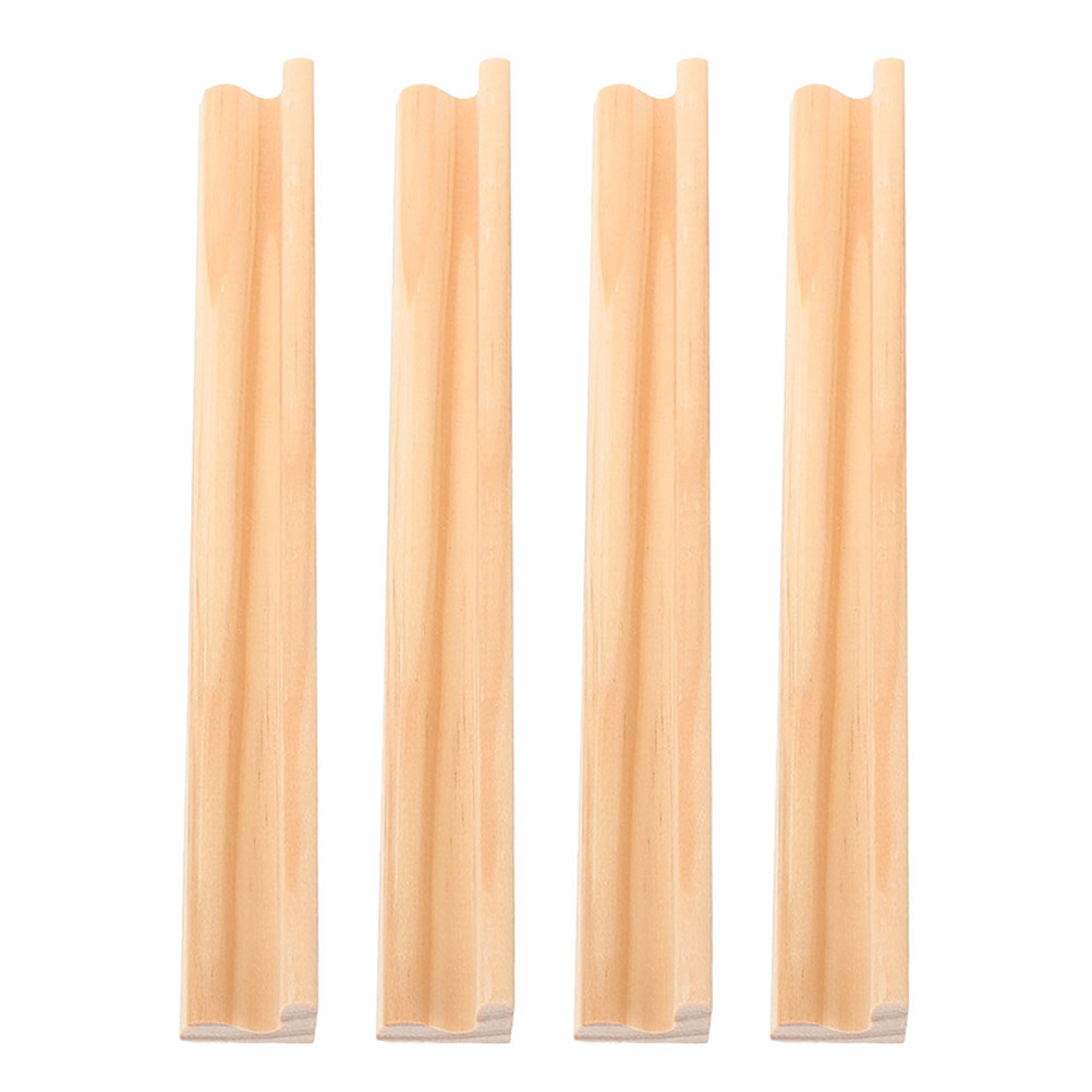 Desk Setup Organization - 4 stuks natuurlijk houten dominohouder rek