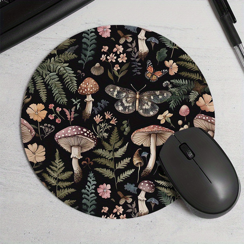Desk Setup Pegboard - Ronde Forest Plant muismat Rubberen antislip