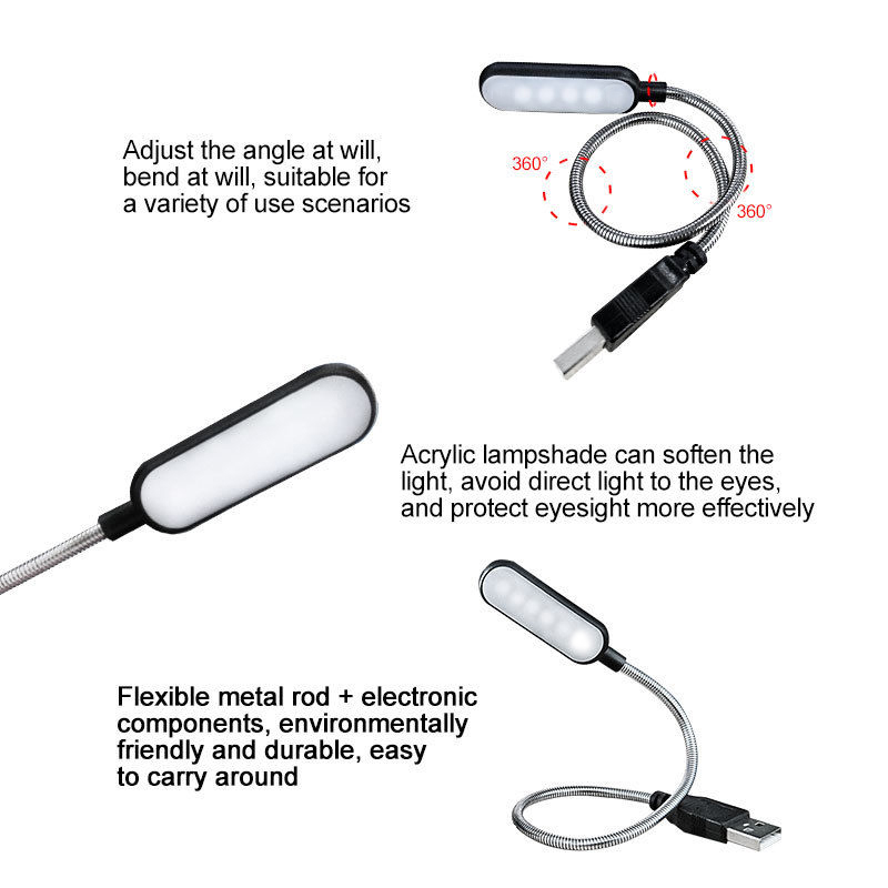 Mini 4-LED-boeklamp Draagbare  - Desk Setup Laptop recensie en prijs