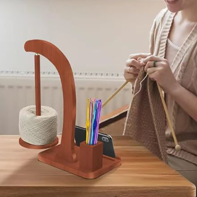 Houten draaibare garenhouder o - Desk Setup Organization recensie en prijs