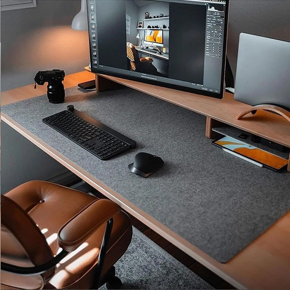 Vilten bureaumat Computermat v - Desk Setup Cozy recensie en prijs