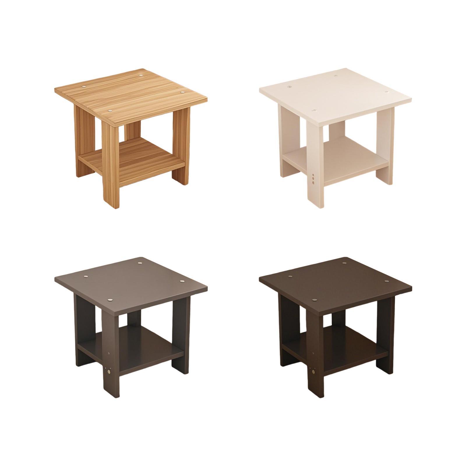 Houten Dubbellaags Bijzettafel - Desk Setup Laptop recensie en prijs