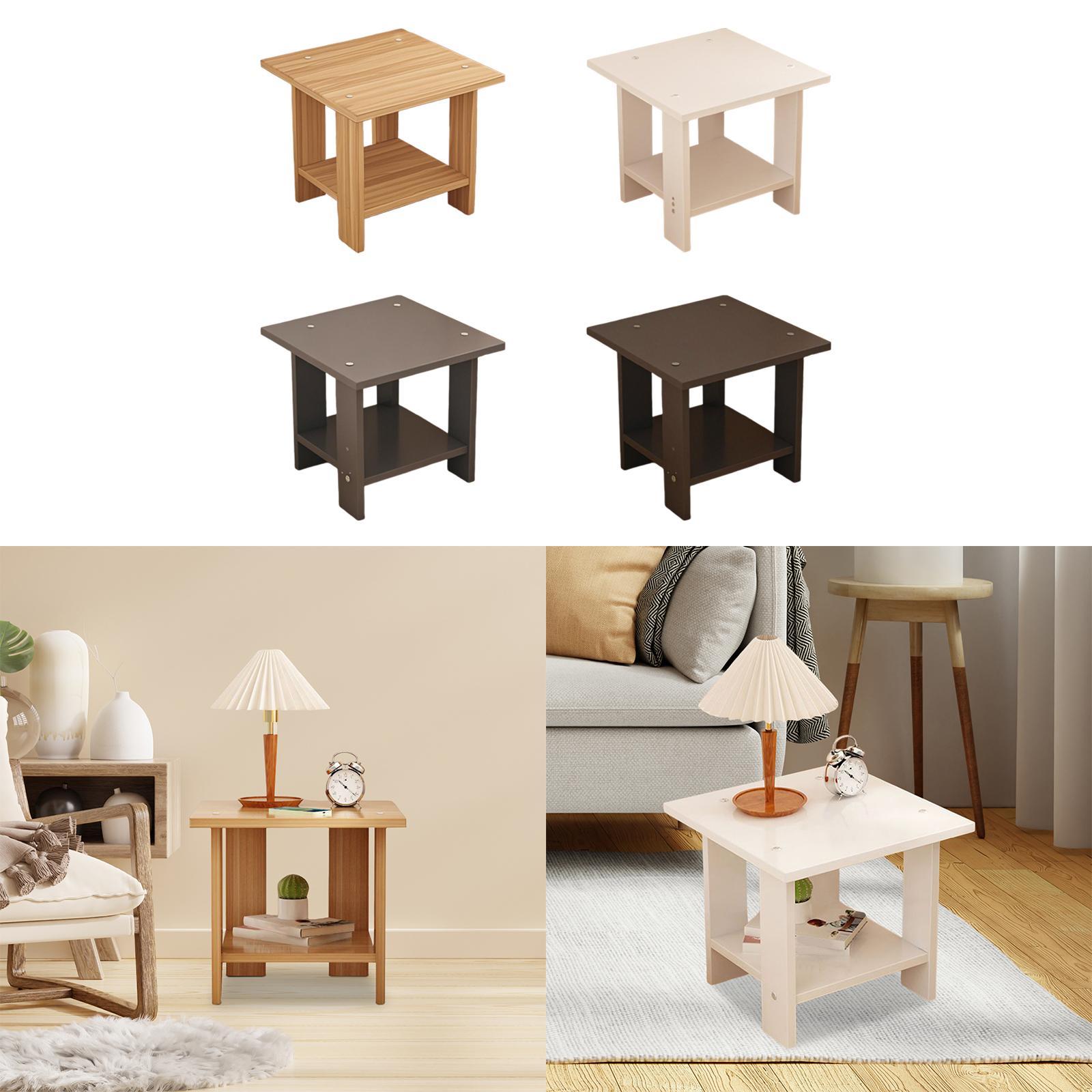 Houten Dubbellaags Bijzettafel - Desk Setup Laptop recensie en prijs