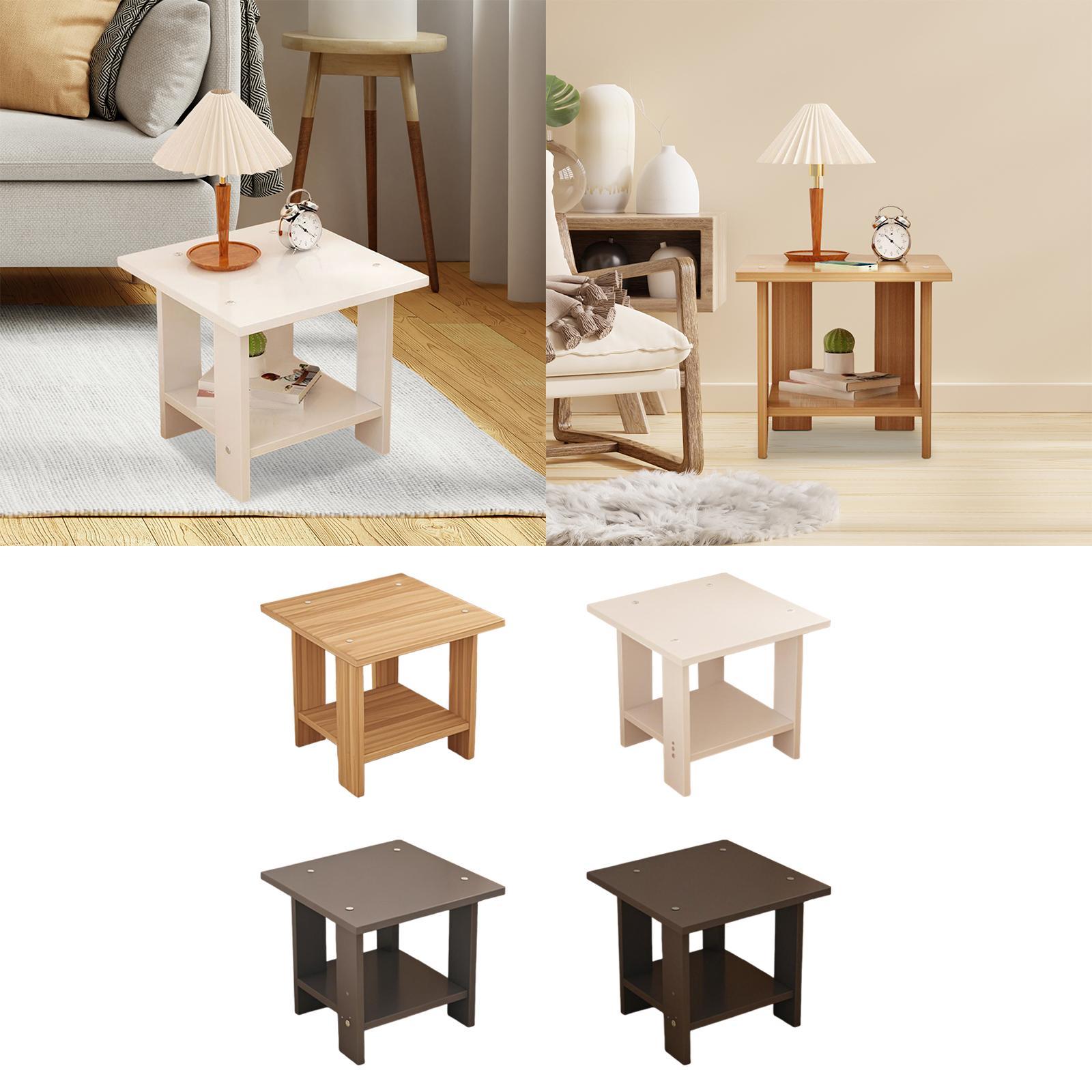 Houten Dubbellaags Bijzettafel - Desk Setup Laptop recensie en prijs