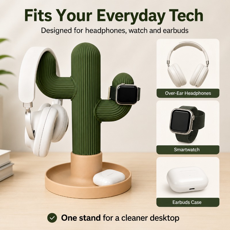 Minimalistische Cactus Headset - Desk Setup Organization recensie en prijs