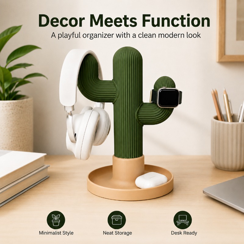 Minimalistische Cactus Headset - Desk Setup Organization recensie en prijs