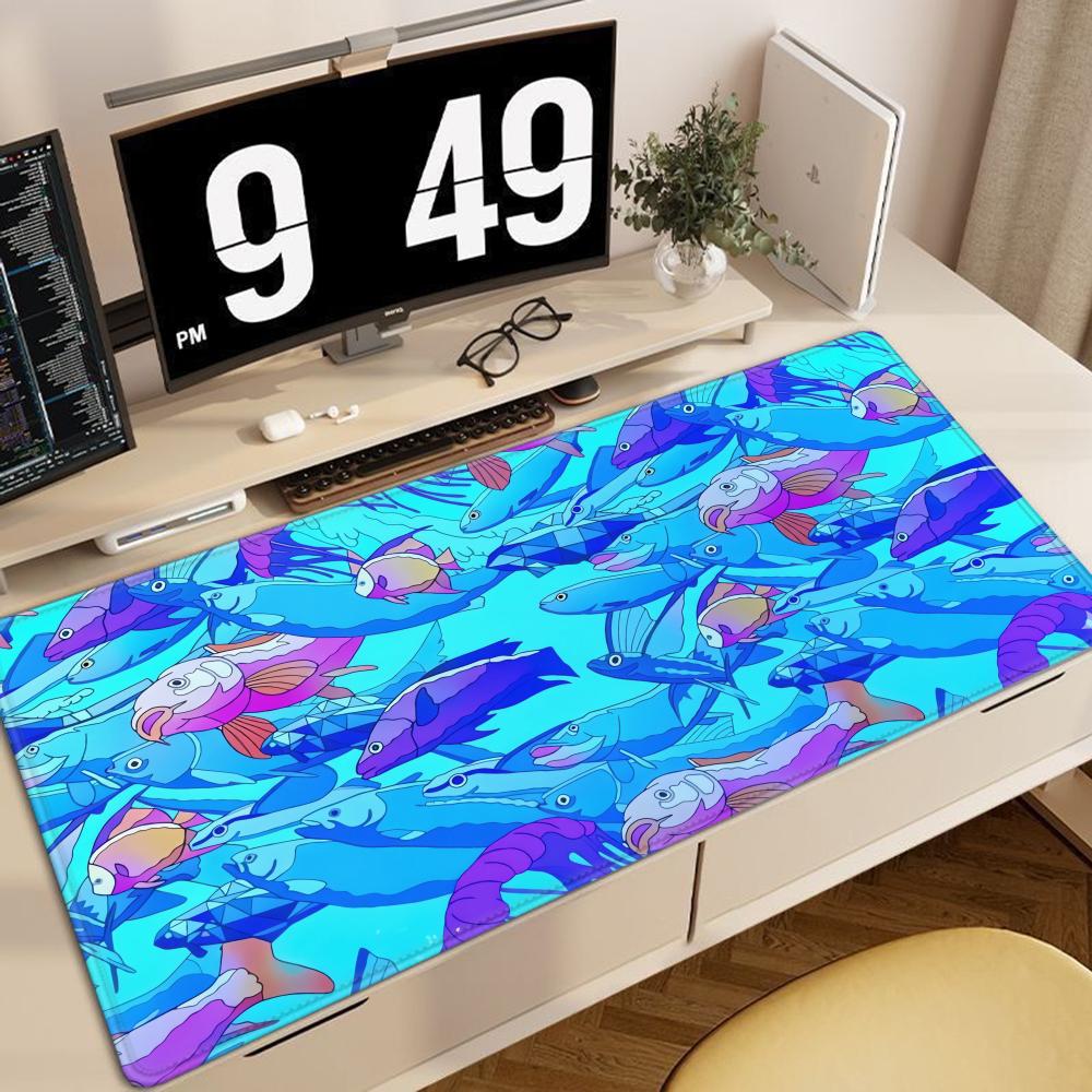 HD-print vis rubberen muismat  - Desk Setup Pegboard recensie en prijs